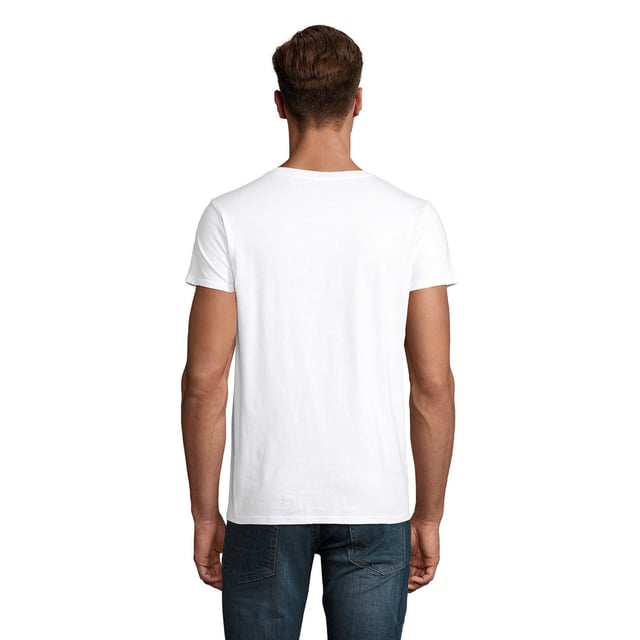 100% Semi-Combed Cotton. Fabric: Soft Touch. 150gsm. Design: Plain. Fit: Fitted. Neckline: Round Neck. Sleeve-Type: Short-Sleeved. Ribbed Collar, Taped Neck, Twin Needle Stitch, Unbranded Size Label. Conforms to Safety Standard: OCS100 Certified, Oeko-Tex Standard 100 Certified.