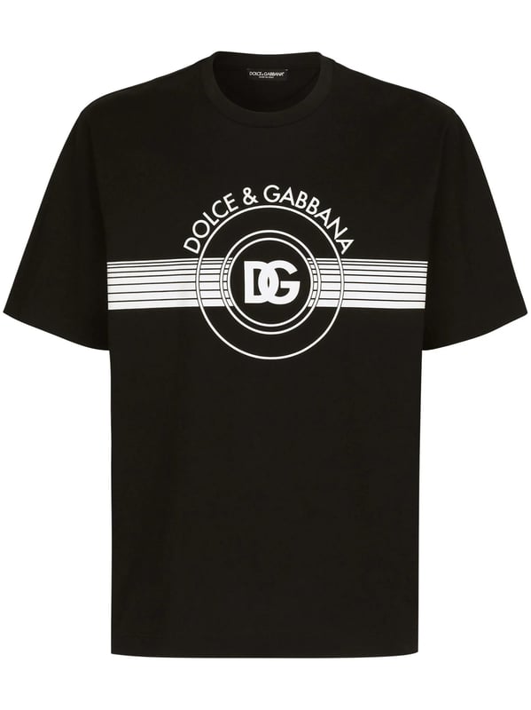 ☆Dolce&Gabbana☆Sale! ビッグDGロゴクロップド丈Tシャツ♪ ホワイトのメンズ Tシャツ ショートスリーブ DGロゴパッチ