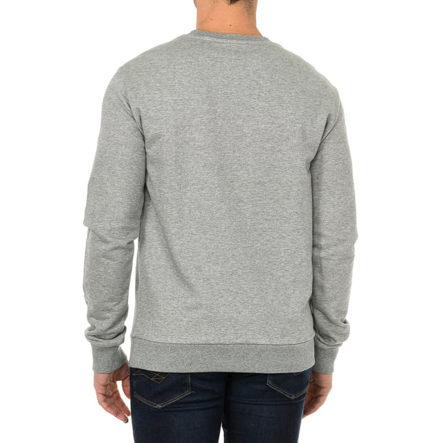 Men's sweatshirt.
 Round neck.
 Long sleeve.
 Brand initials printed on the upper side.
 Adjustable cuffs and bottom.
 Seams seen in tone.
 Size equivalence:
 42 - XXS
 44 - XS
 46 - S
 48 - M
 50 - L
 52 - XL
 54 - XXL
 56 - 3XL
 58 - 4XL
 60 - 5XL
 62 - 6XL
 Composition: 96% Cotton, 4% Elastane
 Care:
- Wash maximum at 30ºC.
 - Iron at medium temperature, max. 110ºC.
 - Allows you to use a dryer.
 - Do not use bleach.
 - Does not support dry cleaning.