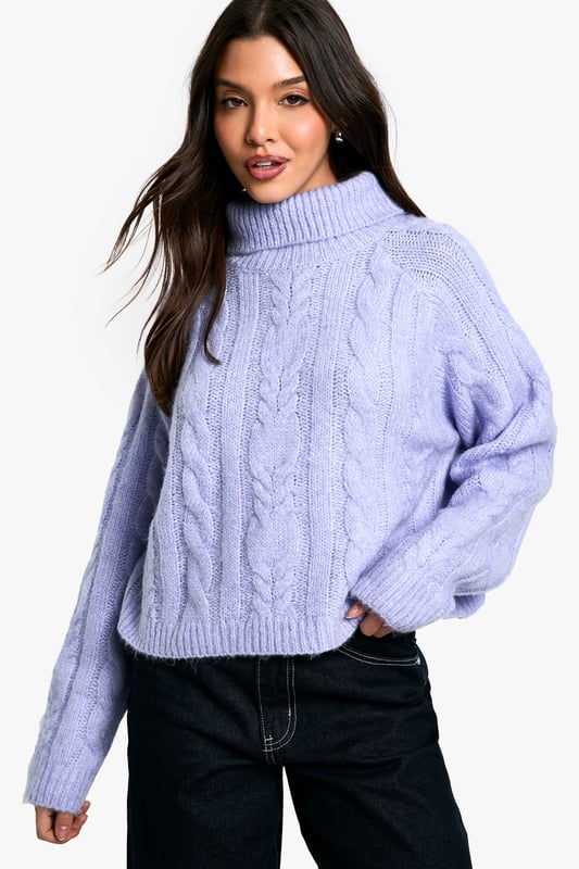 Roll out in a roll neck jumper this season and gives that essential autumn uniform a cosy upgrade. If you want a fitted jumper with a high rolled collar which covers most of the neck, this is the collection for you. Warm, cosy and great for layering, slip into a chunky turtleneck jumper for days when you really want to keep the chill out. Hoping to cause a storm on the social calendar? Get brunch ready in bold roll necks, side split options and balloon sleeves something a little extra. Time not on your side? Grab your fave gilet and throw it over a classic black roll neck jumper. The high collar can be folded or rolled up to compliment your look. One thing's for sure casual and comfortable never looked so good.Style: JumperFabric: AcrylicLength: RegularNeckline: Roll NeckSleeve Length: Long Sleeve