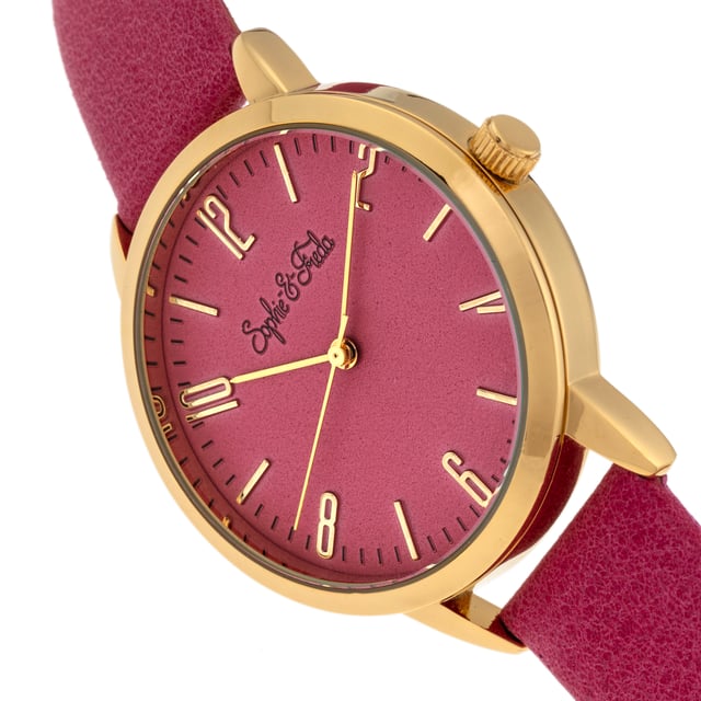 Polished Alloy CaseÂ ; Quartz MovementÂ ; Non-Glare Scratch-Resistant Mineral CrystalÂ ; Logo Engraved Stainless Steel Caseback; Genuine Leather Strap; Logo-Engraved Stainless-Steel Clasp; 36mm Case DiameterÂ ; 3ATM Water Resistance;