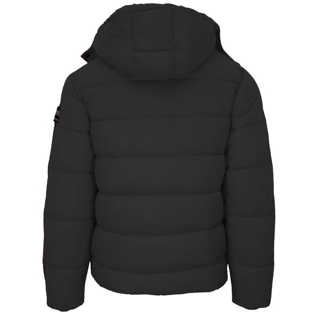 �Mant�ngase c�lido y elegante con la chaqueta negra del logotipo de Plein Sport Circle Circle! Hecho en mente con comodidad, esta elegante chaqueta negra presenta un forro acolchado y el logotipo de Plein Sport Circle. �Disfruta de una calidez superior combinada con elegancia atemporal! Pacetas delanteras de cierre de cremallera, parche en el pecho, capa de cierre central de cremallera con capucha, relleno: 100% poliamida, forro: chaqueta acolchada de 100% de poli�ster, estilo de cierre de cremallera: UPPS01F 99