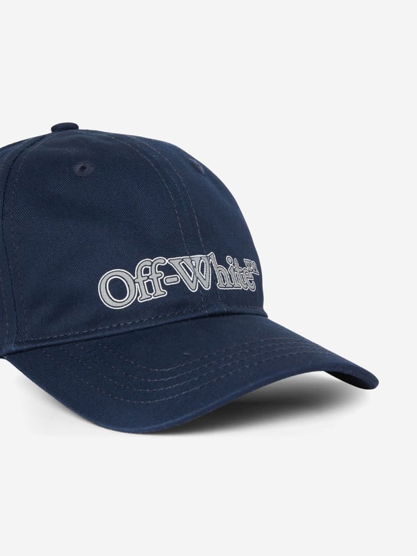 Introducing the Kids Big Bookish Baseball Cap in Navy by Off-White, a chic accessory for both boys and girls for AW2024. Elegantly designed to complement their cool-weather wardrobe, here are the key features:‚ Sleek Navy Hue: A deep blue shade that pairs effortlessly with any outfit.  ‚ Premium Quality: Crafted with top-notch materials for durability and comfort.  ‚ Versatile Style: Perfect for casual outfits or adding a trendy twist to dressier looks.  ‚ Signature Off-White Design: Features subtle branding that adds an exclusive touch. Elevate your child's style with this must-have baseball cap!