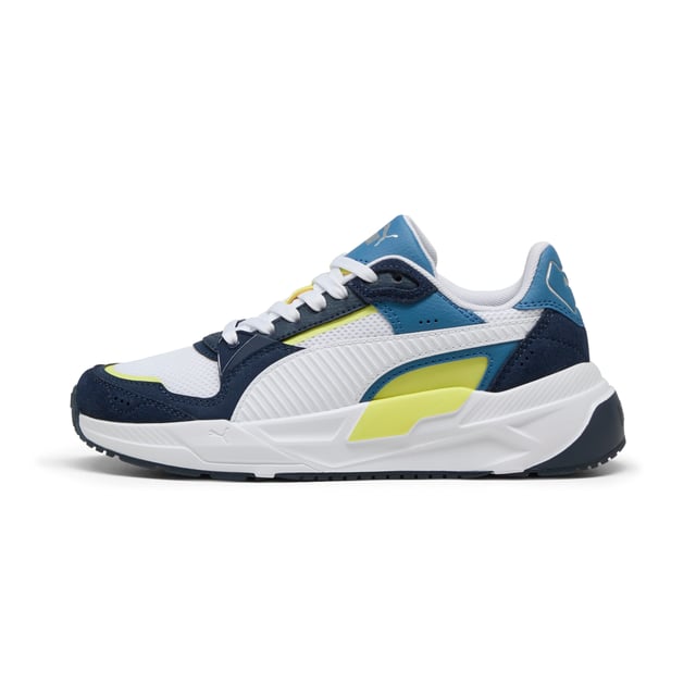 PRODUCT STORY: Future-forward vibes meet superior comfort for your active lifestyle. Featuring a mesh upper with synthetic and suede overlays, comfortable CMEVA midsole, and a rubber outsole. The SOFTFOAM+ sockliner ensures every step feels amazing. With a printed logo on the tongue and heel, lace closure, and a futro aesthetic, PUMA's got your style covered. FEATURES & BENEFITS: SOFTFOAM+: Step-in comfort sockliner designed to provide soft cushioning thanks to its extra thick heel; CMEVA: PUMA's compression-moulded EVA material for lightweight performance. DETAILS: Regular width; Mesh upper; Lace closure; CMEVAV midsole; Rubber outsole; PUMA branding details.