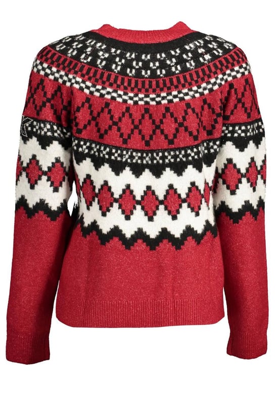 Red Polyester Jeans & Pant
  Long-sleeved sweater
  High collar
  Contrasting details
  Applications
  Logo
  Designed for women
Material: 57% Polyester 1% Wool 3% Elastane 39% Acrylic