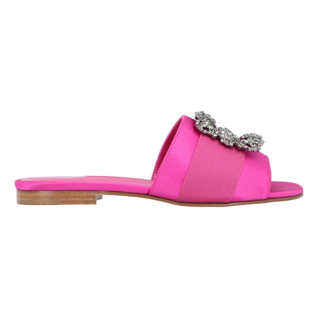 Exterior Material
Canvas, Satin

 Hardware
Silver Tone

 Lining Material
Leather

 Insole Material
Leather

 Sole Material
Leather

 Origin
ItalyMeasurments: