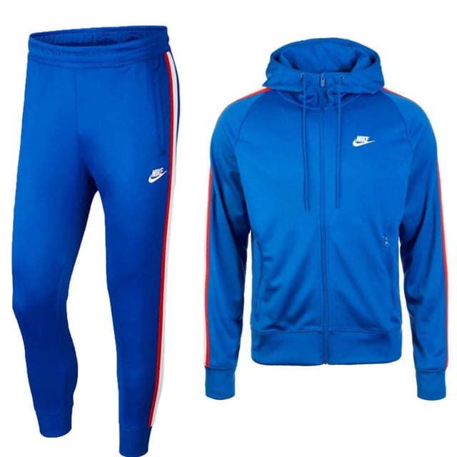 Nike tribute tracksuit hotsell blue