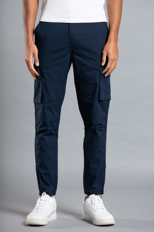 These cargo-style trousers from Tokyo Laundry are wardrobe staples. Made from soft cotton blend fabric, these trousers are perfect for everyday wear. Featuring two side pockets, two cargo-style pockets with zips, button fastening with belt loops, zips at the hem and Tokyo Laundry branding. Machine washable for easy care.