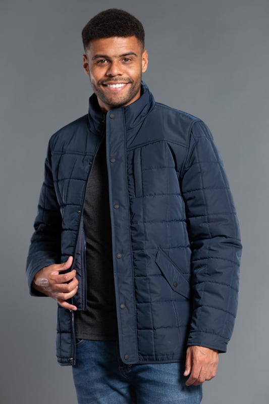 Stay warm and stylish with this square-style padded jacket from Kensington Eastside, featuring a button and zip-up fastening for ultimate comfort. With a funnel neck and two front pockets, this jacket is perfect for keeping your essentials close by. Ideal for outdoor adventures or casual wear, it's a must-have addition to your wardrobe this season.