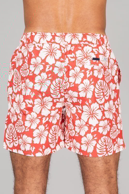 Swim in style with this two-pack of funky print swim shorts from Tokyo Laundry. Features an elasticated waistband, drawcord, side pockets, a back pocket and mesh brief inside. Made from a polyester microfibre to ensure high quality and durability.