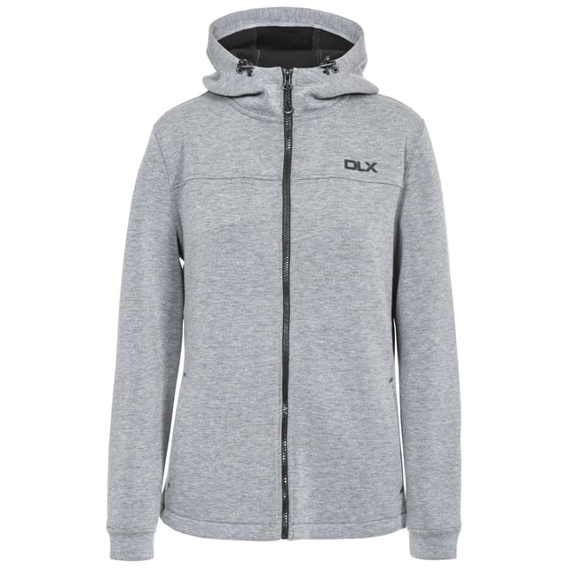 Vaste verstelbare capuchon Contrasterende achterkant Zakken aan de zijkant Contrasterende ritssluiting aan de voorkant Reflecterend tape-detail DLX verhoogd rubberen logo 75% Polyester, 22% Rayon, 3% Elastane Borstomvang Trespass Dames (ca.): XS / 81 cm, S / 86 cm, M / 91,4 cm, L / 96,5 cm, XL / 101,5 cm , XXL / 106,5 cm.