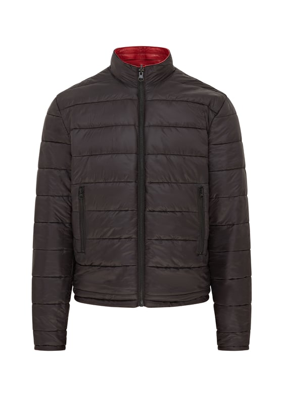 Experience the perfect blend of style and versatility with this premium reversible jacket. Crafted from 100% lamb nappa leather, it features a bold red exterior and a sleek black interior, allowing you to switch effortlessly between two distinct looks. Designed for comfort and durability, this lightweight jacket is perfect for making a statement while maintaining practicality.

Reversible design - Red and Black
Made from premium lamb nappa leather for luxury and durability
Lightweight and comfortable for everyday wear
Sleek and versatile style for multiple occasions
A must-have for modern, fashion-forward wardrobes
