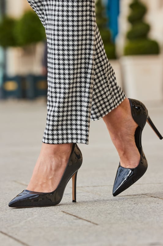 An instant wardrobe staple
Elegant cut-out design
Pointed toe, stiletto heel - sexy, but sophisticated
Patent leather always looks chic
You'll wear them for work and play
Leather leggings, jeans, dresses and suits - they'll go with everything