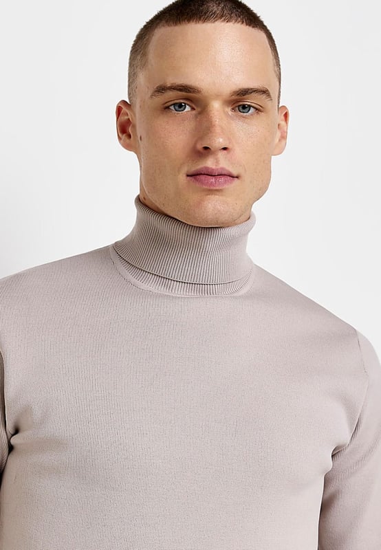 River island mens roll neck jumper online