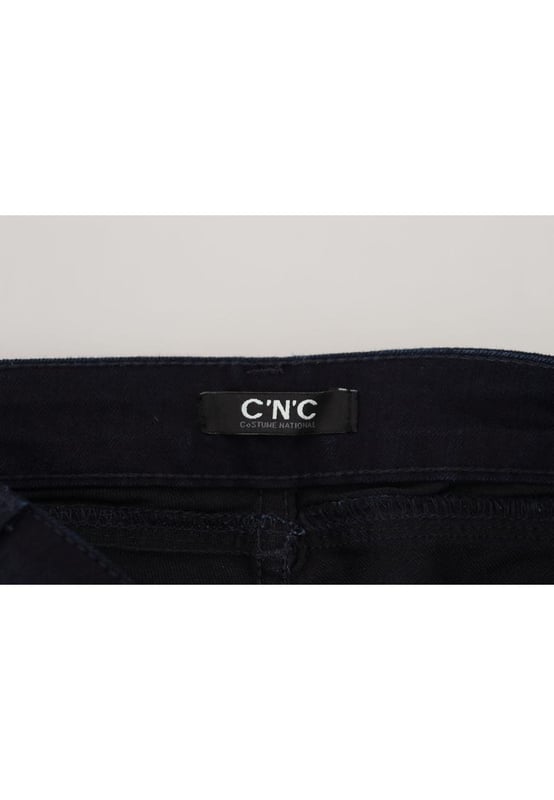 Marca: COSTUME NATIONAL  
Condición: Nuevo con etiquetas  
Estilo: Jeans ajustados  
Color: Negro  
Modelo: Pantalones de mezclilla de cintura baja  
Cierre: Cremallera  
Detalles del logo  
Material: 65% algodón 35% poliéster  
Género: Mujeres