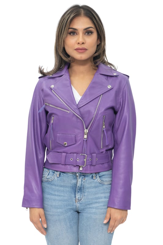 This jacket is imbued with a contemporary look using a zip motif, which in this case completely features in our hand polished silver colour. The double-breasted front is fastened with an angled YKK zip which is tabbed for ease of use, additionally there are zipped pockets positioned on the jacket front to contribute to this fashionable look. For additional storage there is a convenient flap pocket positioned above a stylish waist belt whilst also allowing you to adjust the fit to your taste, with shoulder epaulettes and a wide notched lapel rounding off this elegant style. • Crafted from genuine cow hide • Slim fit and shorter in length • Furnished with an off centred YKK zip fastening and wide notched lapel • Features zipped pockets and cuffs with adjustable waist belt and shoulder epaulettes