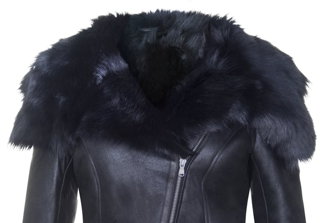 Indulge in luxury and sophistication with our Women's Toscana Leather Jacket. This exquisite piece features a double-breasted design with an asymmetric zip, creating a contemporary and stylish silhouette. The two slanted welt pockets at the hip offer convenience and a touch of elegance. The raw-cut edges of the collar and facing add a modern and edgy vibe to the jacket. Crafted from genuine Toscana lamb skins, the jacket ensures superior quality and utmost comfort. The zip extending to the top of the collar adds versatility and allows for different styling options.  • Double-breasted design with an asymmetric zip for a modern and stylish look • Slanted welt pockets at the hip for convenience and elegance • Raw-cut edges on the collar and facing for a contemporary and edgy touch • Made from genuine Toscana lamb skins for exceptional quality and comfort • Zip extending to the top of the collar for versatile and personalized styling.