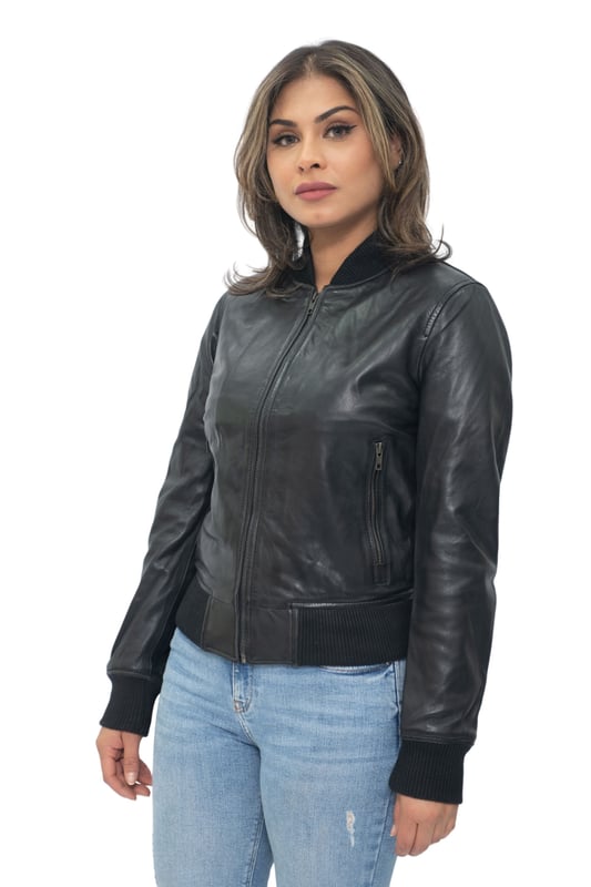Ma1 leather bomber jacket clearance
