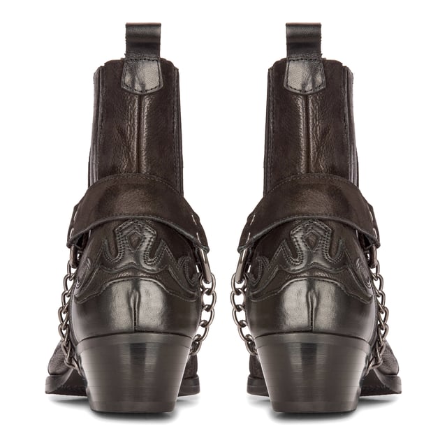 Añade un toque de estilo a cualquier outfit con estas botas vaqueras de piel con tacón sin cordones de Etor. Estas llamativas botas están hechas de piel de vacuno auténtica. Las botas incluyen una plantilla de piel para una comodidad durante todo el día y un tacón de goma de 2 pulgadas para una apariencia imponente. Combinadas con un par de jeans o pantalones de vestir, estas botas son el complemento perfecto para cualquier outfit. Hechas a mano con el mejor cuero para garantizar calidad, comodidad y estilo (¡NO las compares con imitaciones baratas de calidad inferior!)
