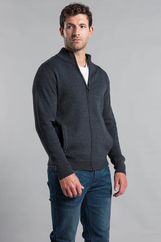 This cardigan from Kensington Eastside is perfect for any wardrobe. This cardigan features ribbed elasticated details on the funnel neck, cuffs, and hem and has two zipped side pockets. This cardigan is made from cotton blend fabric to ensure comfort, making it perfect for staying warm.