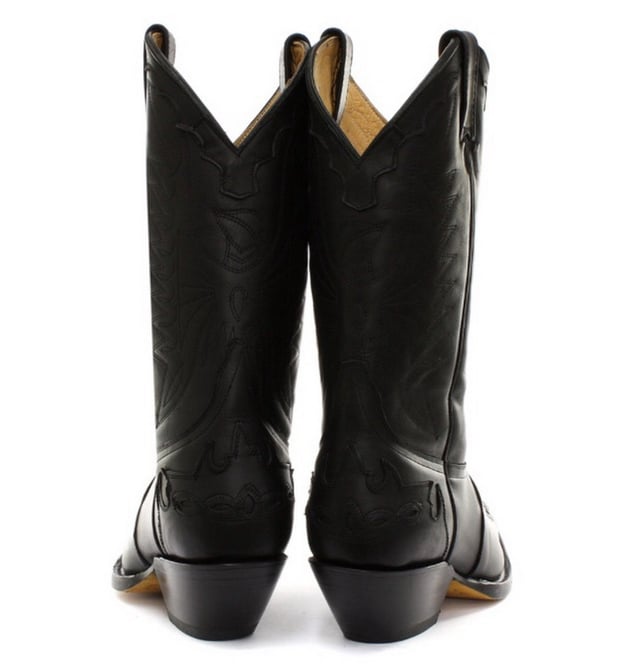 Featuring hand crafted premium leather on the oily black upper and on the inner lining, this pair of boots offers a great amount of style and comfort. A high-quality detailed pattern is stitched on to the upper and a 1.5” stacked Cuban heel is introduced to compliment the high boot design. This boot was manufactured with a Grinders proprietary sole unit, that has been heat bonded to the welt using the Goodyear method, which is known for increasing the strength of the boot and ensuring durability for years to come. The sole is also fitted with a unique air cushion that allows for added flexibility and which adds to the long-lasting qualities of this boot. • Oily black leather upper • Goodyear Welted sole unit • Luxurious interior leather lining • Stacked 1.5” leather heels • Leather Soles • Made in Mexico