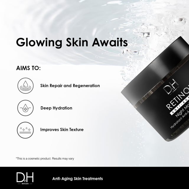 Dr H Retinol Anti-Ageing Night Moisturiser es una fórmula de belleza limpia que combina el poder del retinol con ingredientes naturales como el aceite de coco y el extracto de hoja de té verde. Esta crema hidratante suaviza y da luminosidad a la piel a la vez que la hidrata y mejora la barrera cutánea. Experimente una piel sana y luminosa con esta hidratante de noche calmante y eficaz.