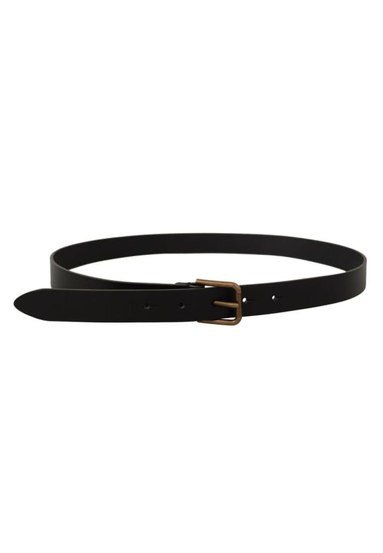 Zwarte kalfsleren riem
  Messing logo gegraveerde gesp
  Hoogwaardig leer
  Metalen gespsluiting
  Uniek en opvallend accessoire
  Vervaardigd in Italie
  Grootte: 90cm (36 inch)
  Breedte: 25 cm