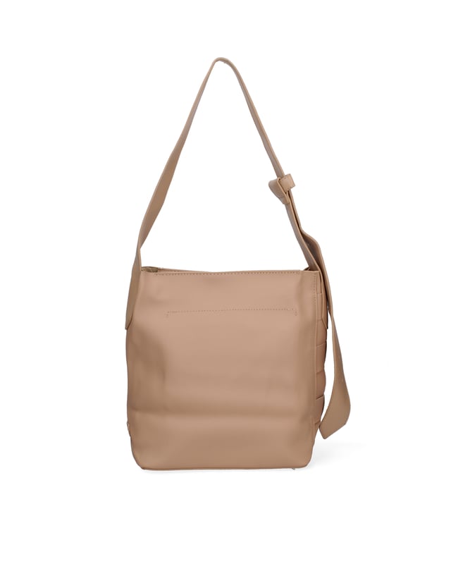 Bolso bandolera para mujer. El cierre es con cremallera. Los bolsillos internos son uno con cremallera. Los bolsillos externos están ausentes. Falta la correa para el hombro. El mango es regulable en resina. Hay un compartimento interno. El material exterior es PVC. Internamente está forrado en poliéster. Medidas: 24x28x14 cm. Hecho en Italia