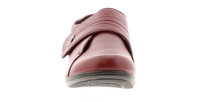 Dr Keller Womens Shoes Work Rita Leather Touch Fastening bordo