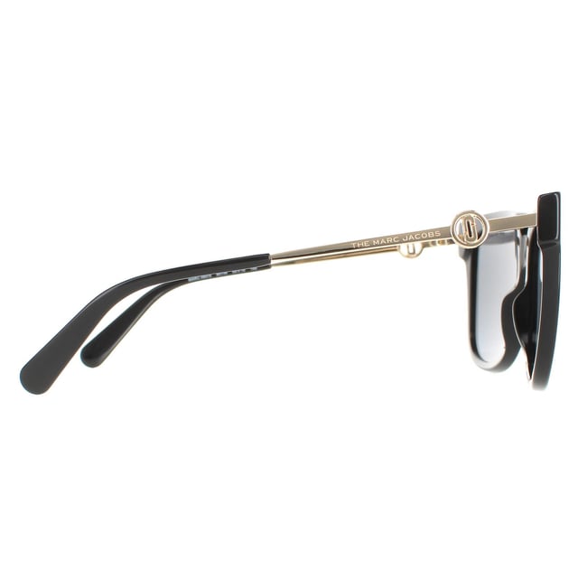 Marc Jacobs Square Womens Black  Grey MARC 580/S  Sunglasses are a elegant square style crafted from lightweight acetate. The one piece nose pads and plastic tips ensure all day comfort while the metal temples feature the Marc Jacobs logo for authenticity.