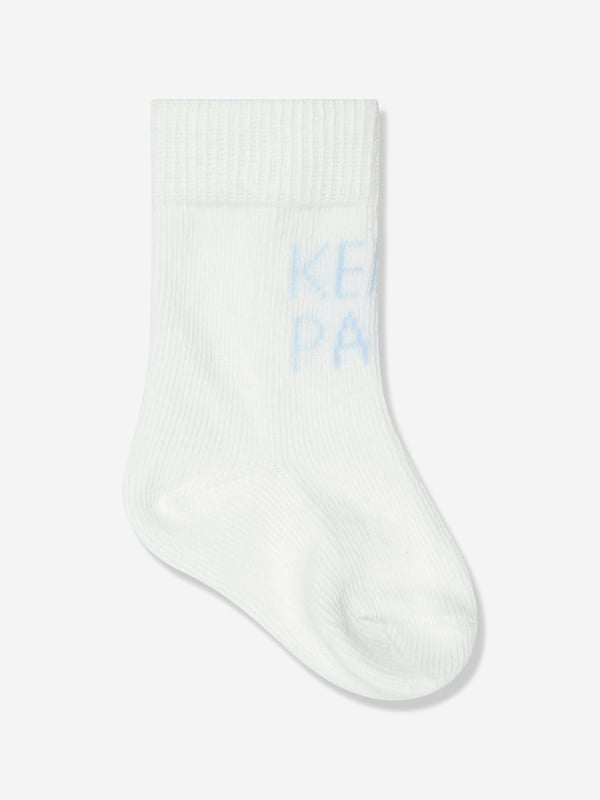 Introducing the Baby Socks Set (2 Pack) in Blue by Kenzo, an extraordinary addition for your Baby Unisex's gifting choices. Unique features include:  Stylish Design: Boasting chic Kenzo aesthetics, these socks infuse fashion into babywear. Premium Comfort: Crafted from refined materials, ensuring ultimate comfort and warmth for little feet. Ideal Gift: Packaged in a gorgeous set of 2, they make an ideal gift for baby showers or birthdays. Universal Appeal: With a vibrant blue hue, these unisex socks reflect a modern, trendy look. Order a set today and let your baby step into style!