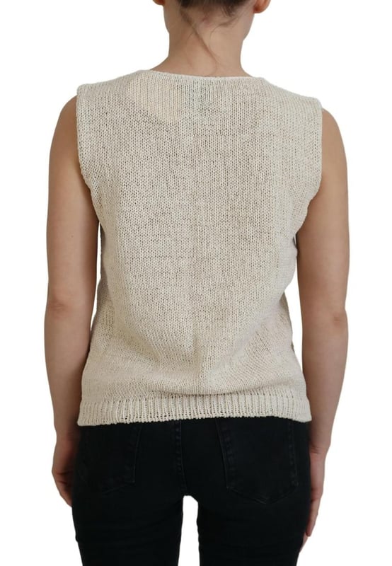 Brand: PINK MEMORIES
  Condition: New with tags
  Style: Sleeveless tank top
  Color: Beige
  Logo details
  Material: 90% Cotton 10% Nylon
  Lining: 100% Silk
  Origin: Made in Italy
  Gender: Women