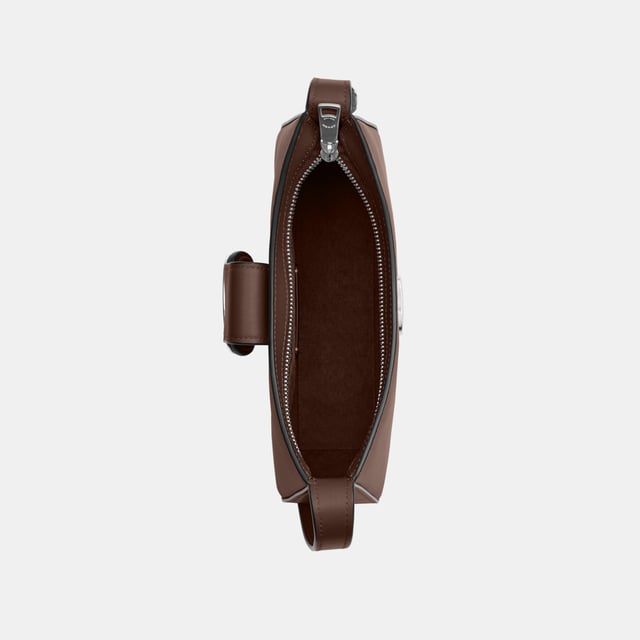 Eliza Shoulder Bag with Leather Covered Closure, Two credit card slots
 Inside zip pocket,  Length: 24.50 cm,  Width: 6.50 cm,  Height: 16.50 cm