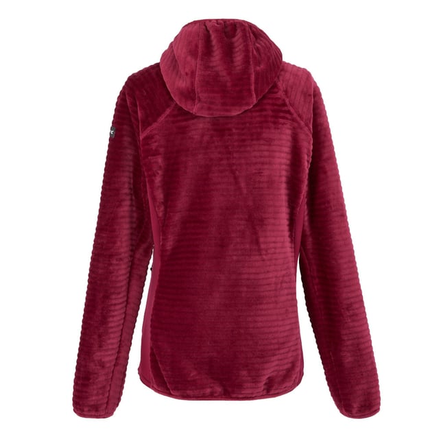 The Endra women's fleece from Regatta effortlessly combines fashion with functionality. It features a brushed-back finish for a cosy feel that lasts. The incorporation of Extol Stretch warm-backed knitted fabric ensures flexibility. With Reach Technology, including an underarm gusset, you're guaranteed unrestricted movement. Complete with a grown-on hood and stretch binding to hood opening, cuffs and hem.