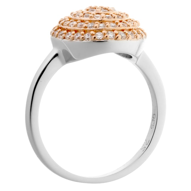 This elaborate Ring for Women from Orphelia  is the perfect gift to spoil yourself or a loved one. The Ring is made out of 925 Sterling Silver, colored Silver/Rose at Size: 52 weighing in at 4 grams with a Width of 1.1 cm at its widest point. The Orphelia Women's 925 Sterling Silver Ring - Silver/Rose ZR-7120 is delivered in a stunning gift box and carries a two year warranty.