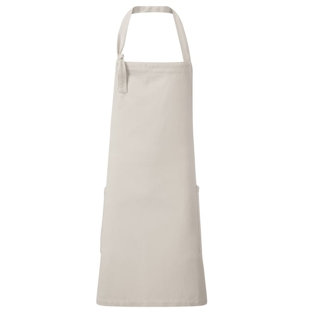44% Recycled Cotton, 37% Recycled Polyester, 19% Recycled Viscose. Fabric: Denim, Soft Touch, Woven. Length: 86cm. Width: 72cm. Pockets: 2 Side Pockets. Fastening: Adjustable, Buckle, Knotted Strap. Bibbed, Contrast Stitching, Contrast Trim, Neck Band, Self Fabric. Design: Plain. 275gsm. Sustainability: Eco Friendly, Made from Recycled Materials, Oeko-Tex Standard 100 Certified, REACH, Sedex, Sustainable Materials, WRAP Certified.