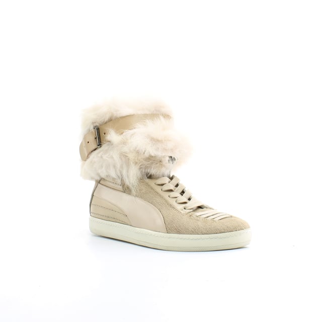 Puma Alexander McQueen Joustesse Buckle Beige Leather Womens