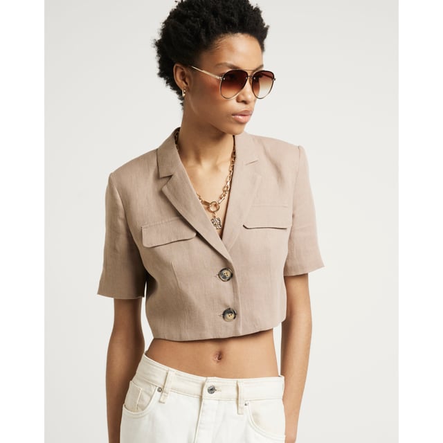 Beige blazer river island deals