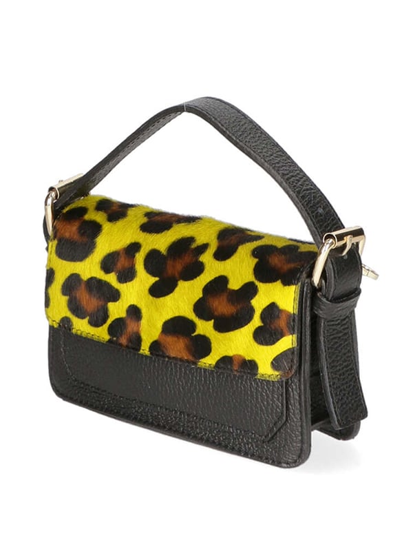 Bolso de mano de mujer de un compartimento, bandolera extraíble. Asa regulable y extraíble. Producto italiano elaborado artesanalmente en genuina piel Dollaro + Cavallino. Hecho en Italia