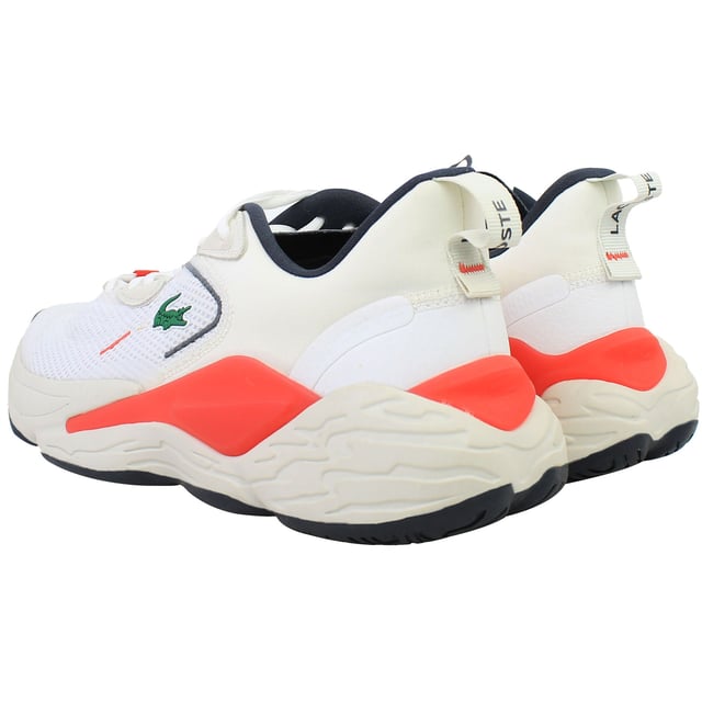 Lacoste Aceshot 0722 1 SMA Mens Off White Trainers The Lacoste Aceshot 0722 1 SMA Men's Off White Trainers are a modern take on vintage court style, offering a clean and minimalist aesthetic with premium materials. Designed for comfort and versatility, these trainers are ideal for casual wear and everyday activities.
Â
Key Features:
Premium Leather Upper:
Provides a polished and durable look, blending sophistication with sporty charm.
Iconic Lacoste Branding:
Features the signature crocodile logo and subtle embossed details, adding a refined touch to the design.
Cushioned Insole:
Ensures all-day comfort and support, making these trainers suitable for extended wear.
Padded Collar and Tongue:
Enhances comfort and offers a secure fit around the ankle.
Durable Rubber Outsole:
Delivers excellent grip and stability on various surfaces, ensuring reliable performance.
Breathable Construction:
Includes perforated detailing to promote airflow and keep feet cool.
Low-Top Silhouette:
A sleek profile that pairs effortlessly with casual and smart-casual outfits.
Off-White Colorway:
A versatile and sophisticated neutral tone that complements a wide range of wardrobe options.
Â
The Lacoste Aceshot 0722 1 SMA Men's Off White Trainers are a perfect blend of style and functionality, offering a timeless look with the comfort and durability needed for everyday wear.
Â