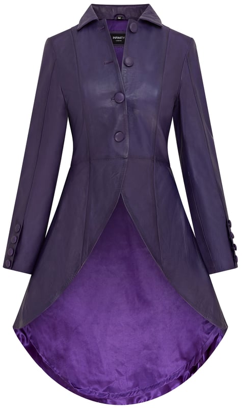 Deze lange jas, geïnspireerd op Victoriaanse en Edwardiaanse stijlen, heeft een strak uitlopend design gemaakt van 100% premium leer. Perfect voor gothic en punk mode, het is een gedurfd statement piece dat vintage charme combineert met een moderne rand. Lange uitlopende jas voor een opvallende look Gemaakt van 100% premium leer voor duurzaamheid en luxe Victoriaanse en Edwardiaanse invloeden met een eigentijdse twist Perfect voor gothic, punk of alternatieve modestijlen