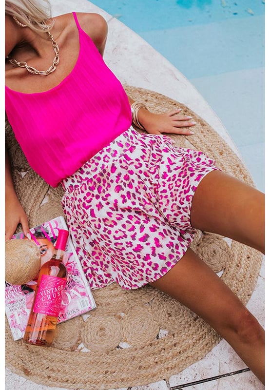 Quality materials
  Leopard print design
  Flutter detailing on the hem
  Comfortable and durable
  Versatile design
  Easy to pair with different tops and shoes