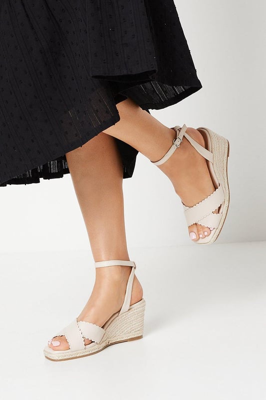 Women elegant adjustable buckle espadrille wedges sandals 2025