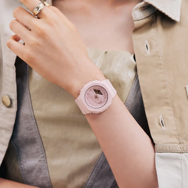 This Casio G-shock Analogue-Digital Watch for Women is the perfect timepiece to wear or to gift. It's Pink 42 mm Round case combined with the comfortable Pink Plastic watch band will ensure you enjoy this stunning timepiece without any compromise. Operated by a high quality Quartz movement and water resistant to 20 bars, your watch will keep ticking. This sporty and fashionable watch gives you a unique feeling in every outfit! - This Analogue-Digital watch has a calendar function: Day-Date , Stop Watch , Worldtime , Timer , Alarm and Light High quality 21 cm length and 22 mm width Pink Plasticl strap with a Buckle Case diameter: 42 mm, case thickness: 11 mm, case colour: Pink and dial colour: Pink