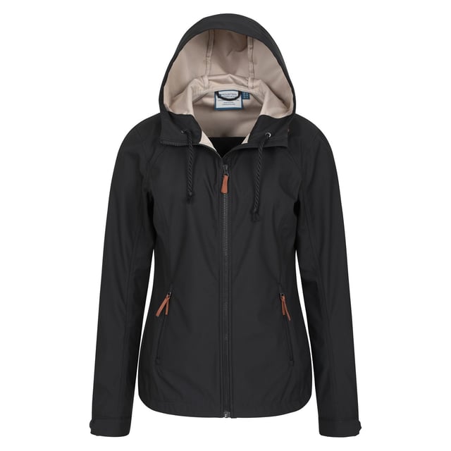 Material: 100% Polyester. Tyg: Softshell. Design: Slät. Tygteknologi: Andningsbart, Slitstarkt, DWR-finish, Lätt, Vattenavvisande, Vattenavvisande. Manschett: Justerbar, krok och ögla. Halsringning: Huva. Ärmtyp: Långärmad. Funktioner på huva: Justerbar, knäppbar justering. Fickor: 2 sidofickor, dragkedja. Fästning: Hel dragkedja.