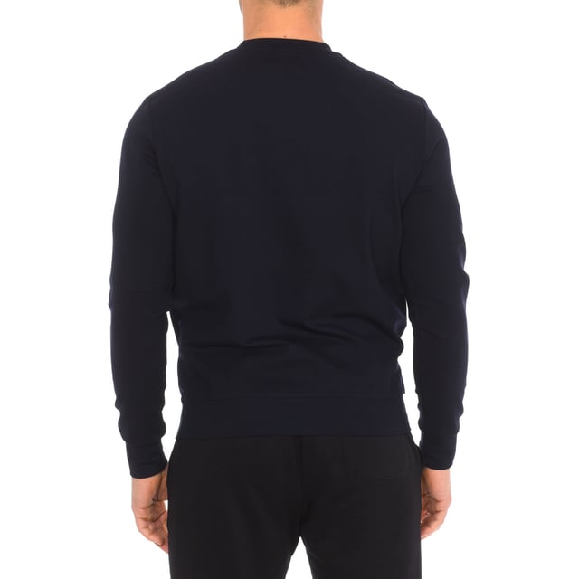 Sweatshirt North Sails.
 Ribbed crew neck.
 Brand print on the front.
 Brand logo on one sleeve.
 Ribbed cuffs and waistband.
 Seams seen in tone.
 Composition: 60% Viscose, 35% Nylon, 5% Elastane
 Care:
Wash at maximum temperature 30º.
 Iron at medium temperature.
 Do not use bleach.
 Do not use dryer.
 Do not dry clean.