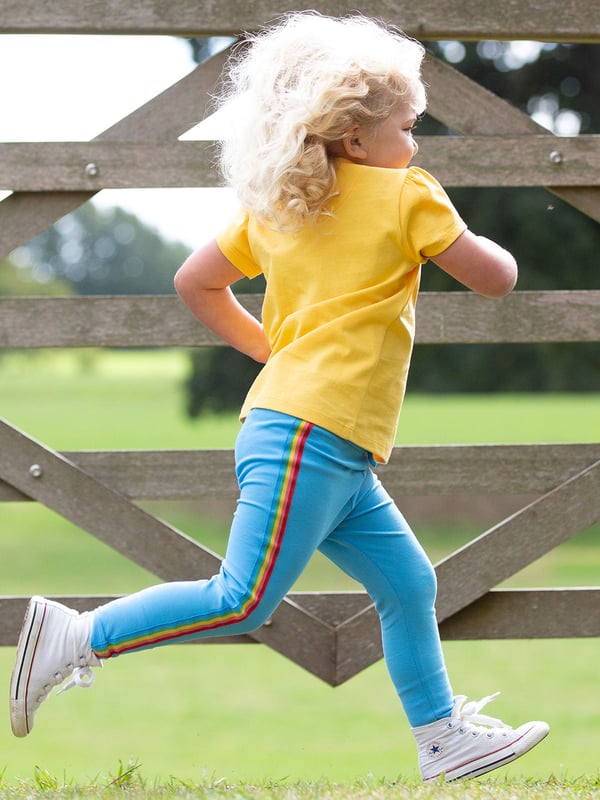 Yellow side stripe leggings best sale