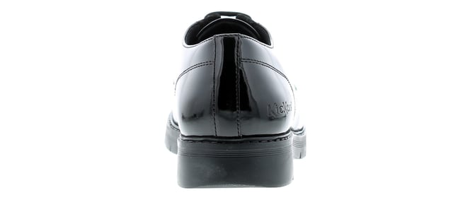 Womens Kickers Finley Lace Up Patent Shoes in black.- Premium leather upper.- Lace fastening.- Sole designed to be durable and long-lasting. - Sleek patent finish.- Embossed Kickers heel logo and iconic coloured tabs.- Leather upper  Textile lining  Synthetic sole. - Ref: 116234