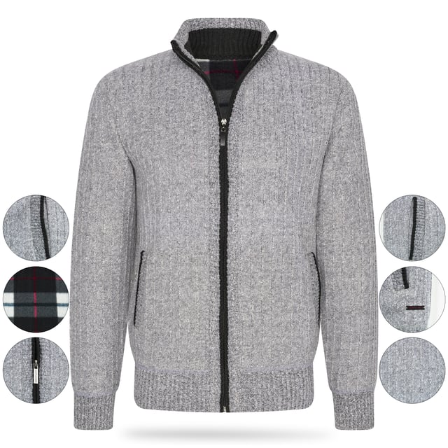 Wat is er fijner dan op een koude winteravond lekker je vest aan doen en een avondje op de bank voor de tv zitten. Heerlijk toch! Met dit mooie, comfortabele vest van Cappuccino Italia zit je er warmpjes bij. Een vest is een ideaal kledingstuk voor wanneer de temperaturen nogal eens wisselen. Je kan hem door de rits namelijk snel aan en uit doen, Dit antra vest, gevoerd met een geruite fleece, zit heerlijk, is dik en stevig en heeft een opstaande kraag, die de kou mooi tegenhoudt bij de hals. Tevens zorgen de 2 steekzakken voor warme handen. Zo ben je ook goed voorbereid voor een eventuele stevige wandeling in de kou! Cappuccino bounded jacket voor heren in de sale Dit Cappuccino bounded jacket met verdekte rits en regular fit is gemaakt van een hoge kwaliteit polyester, waardoor het makkelijk in onderhoud is. Dit grijze vest is ook verkrijgbaar in de kleuren navy - burgundy - black en beige. Shop het Cappuccino bounded jacket voor heren nu in de sale! Maak je outfit compleet met een overhemd, jeans en stoere sneakers.  Merk: Cappuccino ItaliaModelnaam: bounded jacketCategorie: heren vestMaterialen: polyesterKleur: grijs