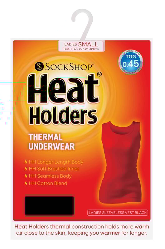 Die Thermokonstruktion von Heat Holders hält mehr warme Luft in der Nähe der Haut, so dass Sie länger warm bleiben. Heat Holders Thermounterwäsche ist das perfekte Unterwäscheset für mehrere Schichten, da es sich leicht unter der Kleidung tragen lässt. So entsteht eine glatte, eng anliegende Thermounterwäsche für die kälteren Tage, an denen eine Schicht nicht ausreicht! Dieses Thermounterwäsche-Set hat einen TOG-Wert von 0,45 und bietet damit die entscheidende zusätzliche Wärmeschicht. Je höher der TOG-Wert, desto besser hält das Kleidungsstück Sie warm. Die gerippte Konstruktion dieser Thermounterwäsche wurde so konzipiert, dass sie sich mühelos den natürlichen Konturen des Körpers anpasst und so für eine optimale Passform sorgt. Dadurch ist sie unter Ihrer Kleidung kaum zu spüren. Die Basisschicht besteht aus einer baumwollreichen Mischung, die für natürliche Weichheit und Wärme sorgt und den ganzen Tag über getragen werden kann. Das Hemd ist länger geschnitten, so dass die Weste eingesteckt werden kann, um kalte Zugluft abzuhalten. Außerdem ist es nahtlos verarbeitet, was das Risiko von Hautirritationen verringert und für ganztägigen Tragekomfort sorgt. Das Thermounterwäsche-Set ist in 2 Farben erhältlich (Grau und Weiß). Passende lange Unterhosen sind ebenfalls in separaten Angeboten erhältlich, ebenso wie eine langärmelige Version dieses Shirts. Wir bieten auch Größen/Farben für Männer an.